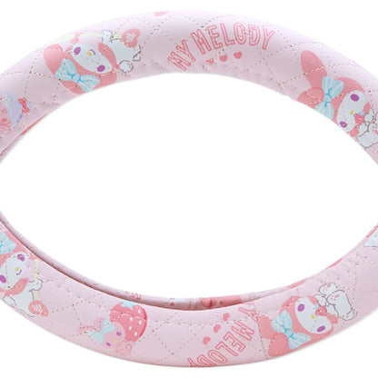 Sanrio My Melody Steering Wheel Cover - Plush Pink 839213- Japan Figure Store - #1 Bring To You The Best Japanese Goods