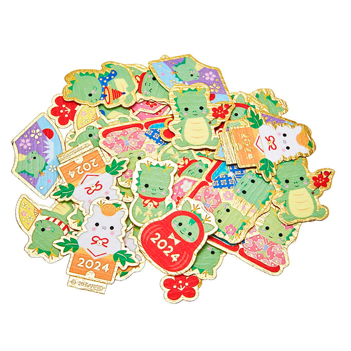 Sanrio New Year's Cards and Colorful Accessories Flake Stickers Set- Japan Figure Store - #1 Bring To You The Best Japanese Goods