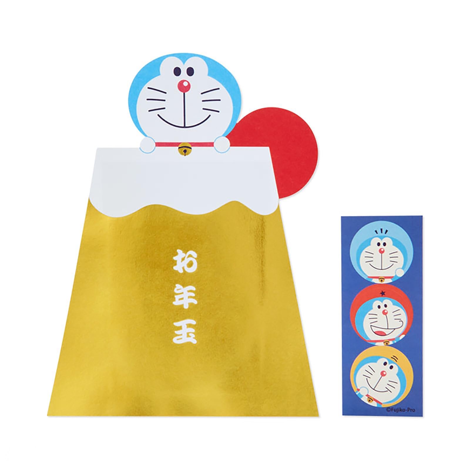 Sanrio Pochi Envelope Doraemon Gold Foil Mt. Fuji New Year's Gift 176419- Japan Figure Store - #1 Bring To You The Best Japanese Goods