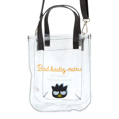 Sanrio Badtz-Maru Clear Tote Bag with Shoulder Strap 21x17x7.5cm- Japan Figure Store - #1 Bring To You The Best Japanese Goods