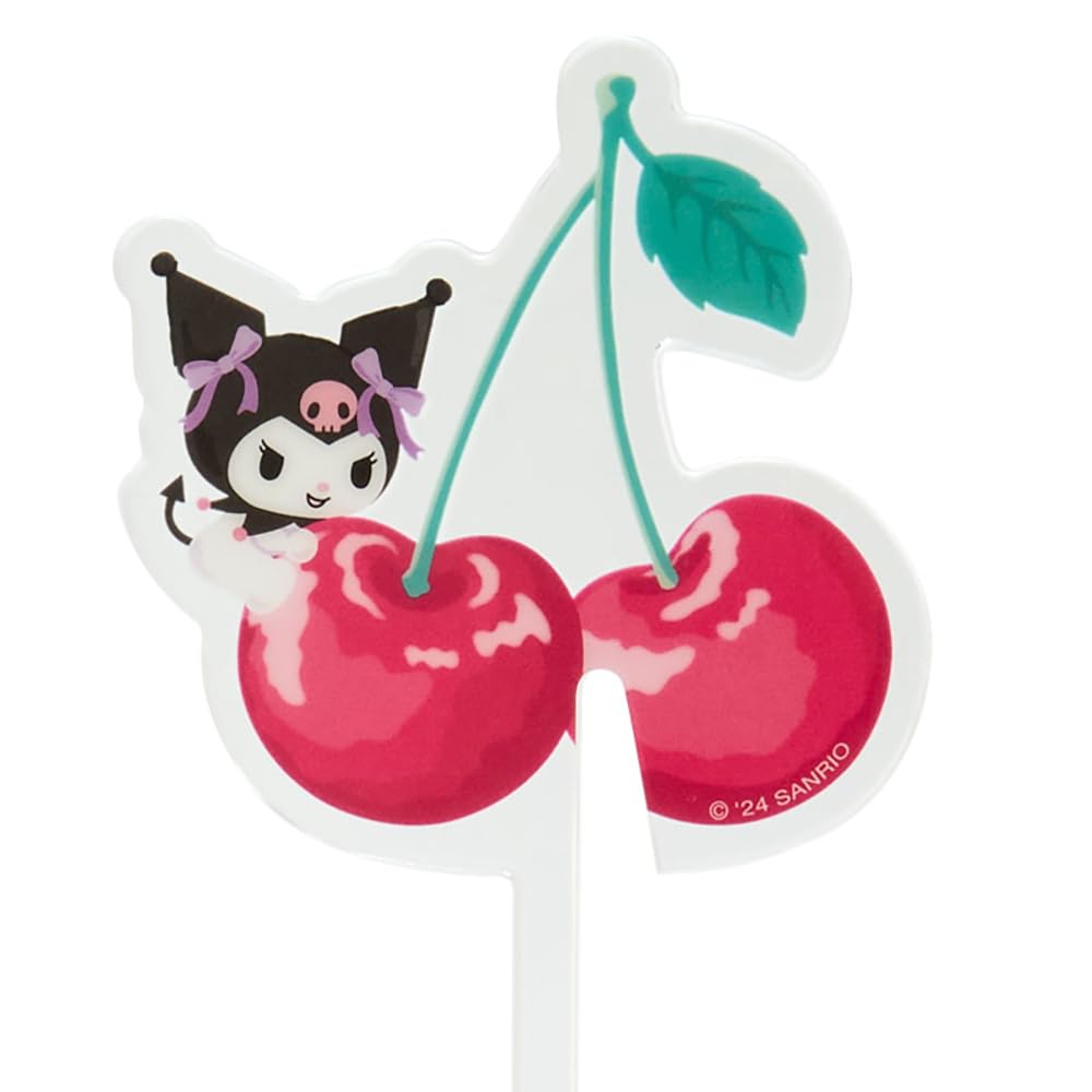 Sanrio Kuromi Colorful Fruit Decorative Stirrer - 18.5x6.5x0.5 cm- Japan Figure Store - #1 Bring To You The Best Japanese Goods