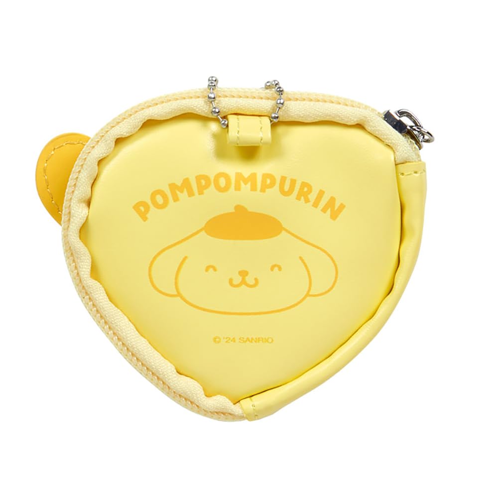Sanrio Pompompurin Mini Pouch with Badge Colorful Heart Series 3rd Edition- Japan Figure Store - #1 Bring To You The Best Japanese Goods