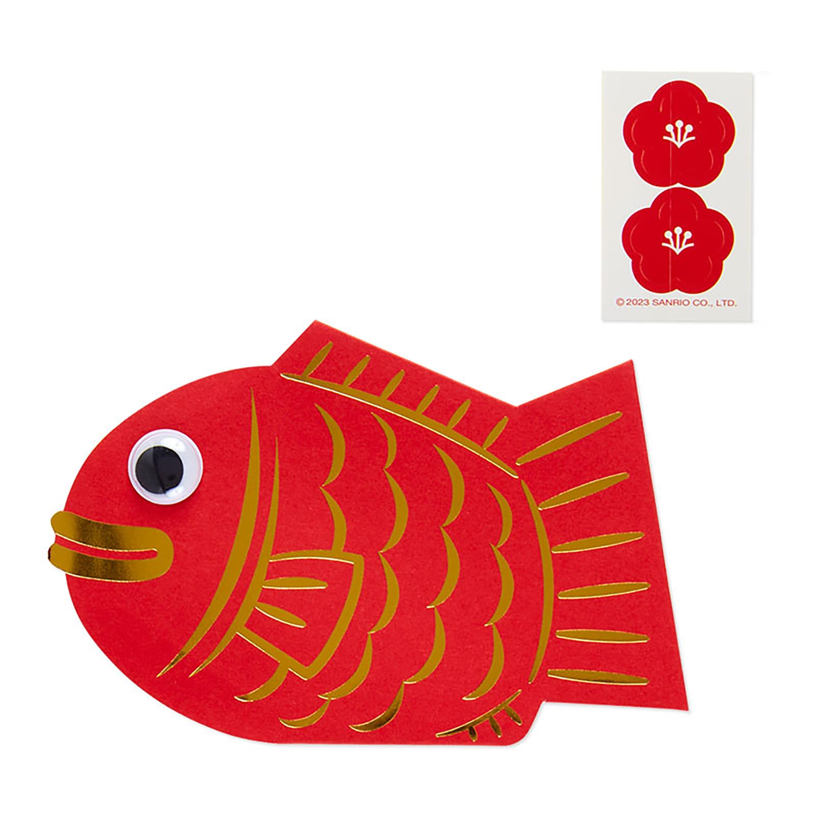 Sanrio Pochi Envelope Tai Red Sea Bream Gold Foil for Tri-Fold Bills 134937- Japan Figure Store - #1 Bring To You The Best Japanese Goods