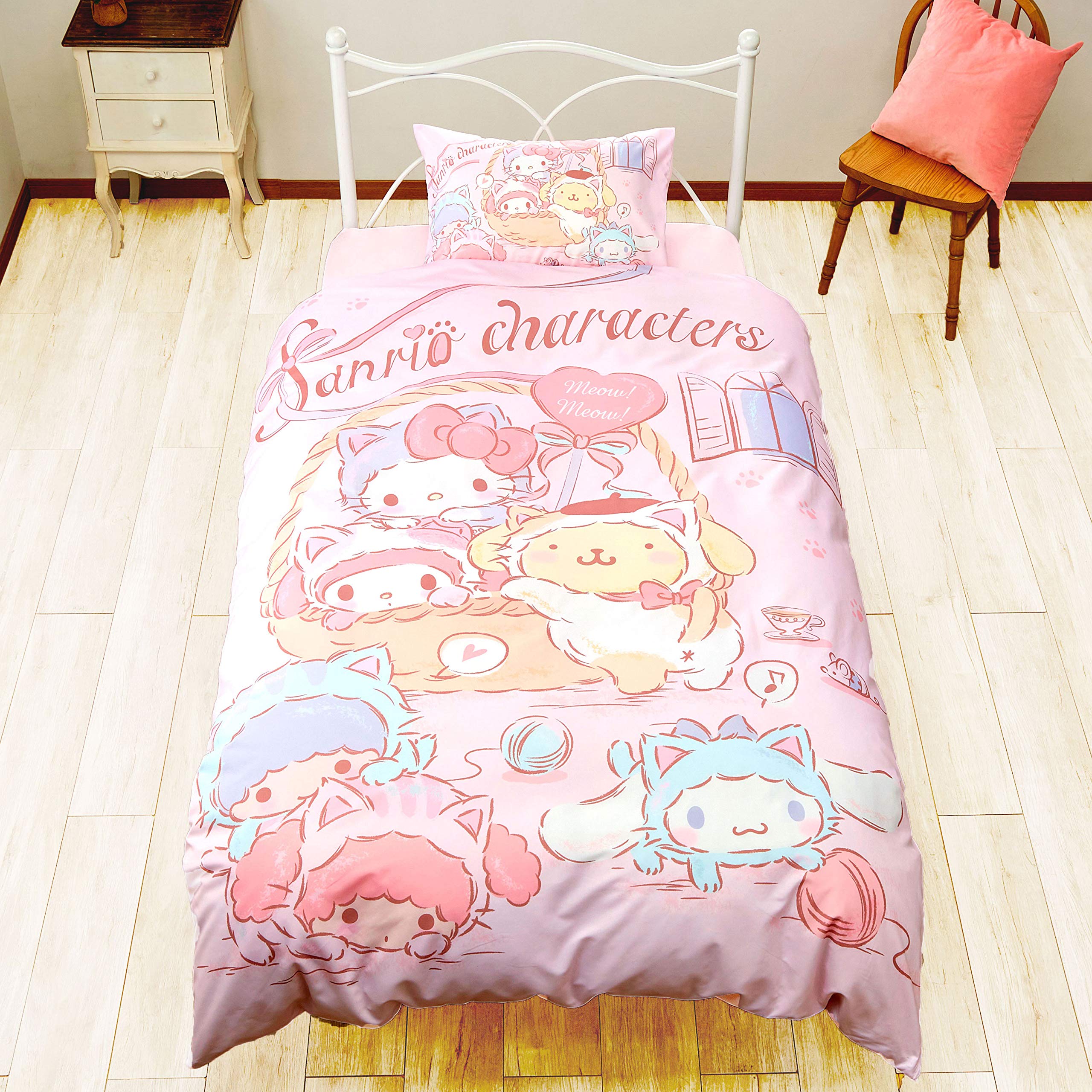 Sanrio Characters Single 3-Piece Duvet Cover Set with Pillowcase and Mattress Cover- Japan Figure Store - #1 Bring To You The Best Japanese Goods