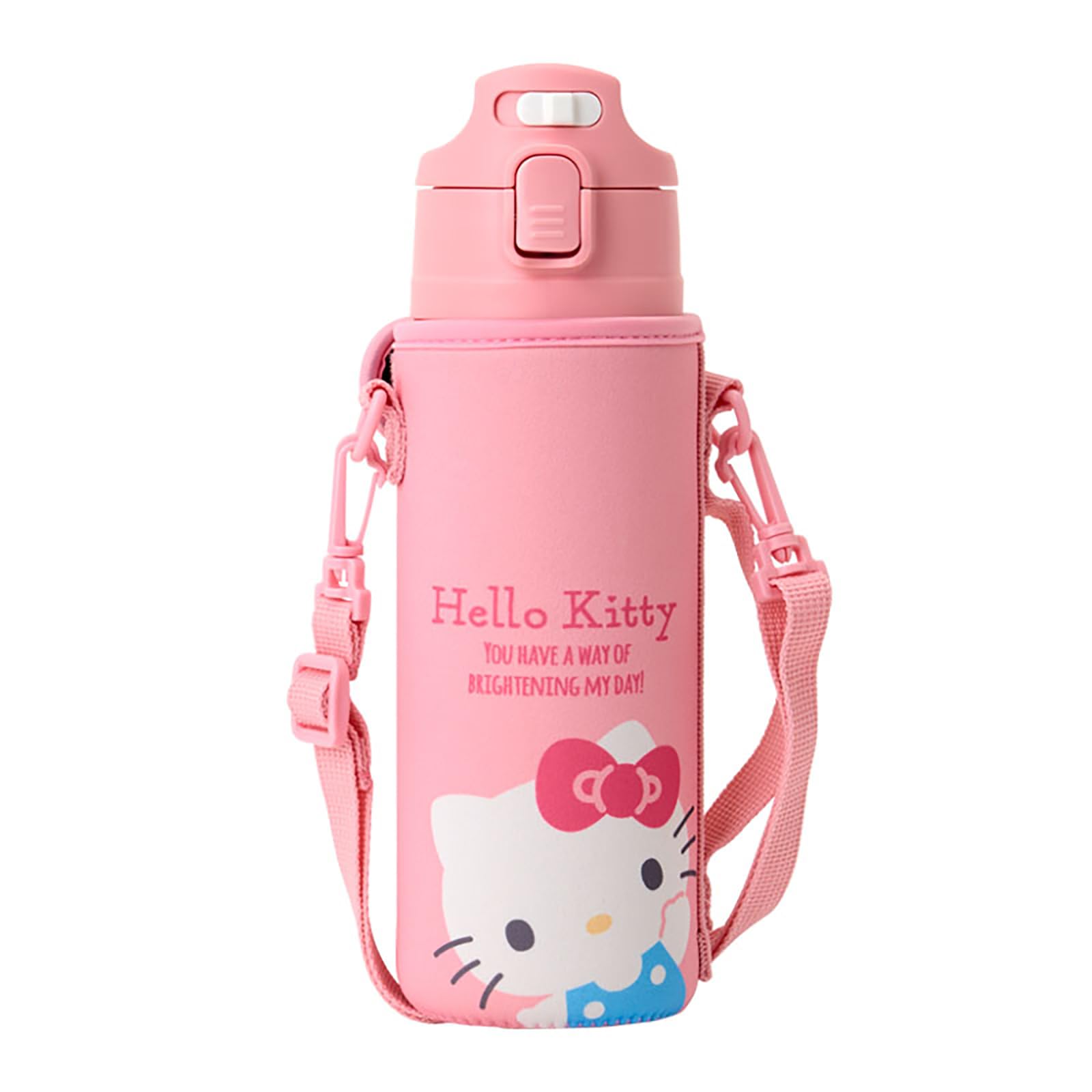 Sanrio Hello Kitty Stainless Steel Bottle 470ml for Kids with One-Touch Open