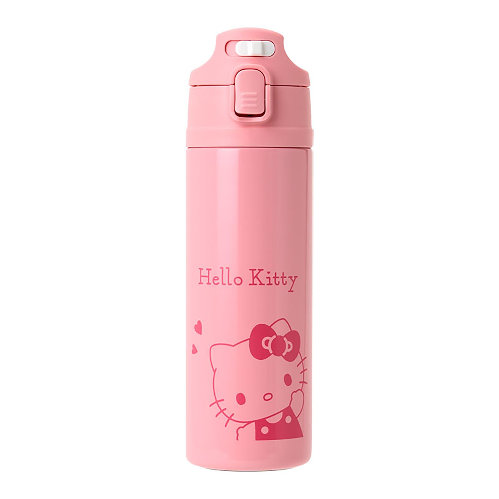 Sanrio Hello Kitty Stainless Steel Bottle 470ml for Kids with One-Touch Open