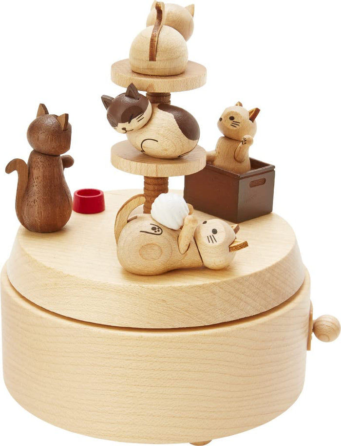 Sanrio Wooden Music Box Cat Beige Standard 577693- Japan Figure Store - #1 Bring To You The Best Japanese Goods