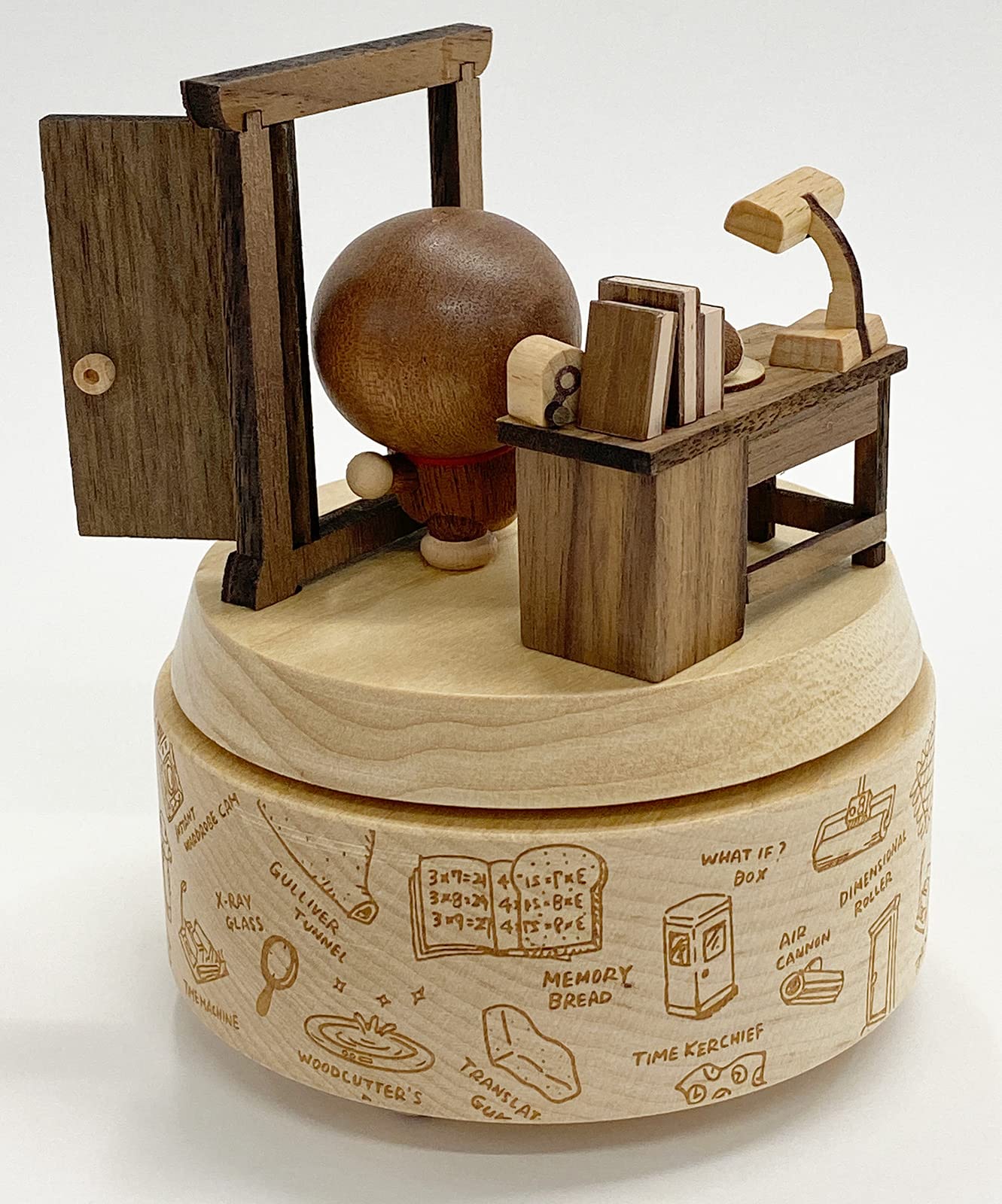 Sanrio Doraemon Anywhere Door Wooden Music Box H9157- Japan Figure Store - #1 Bring To You The Best Japanese Goods