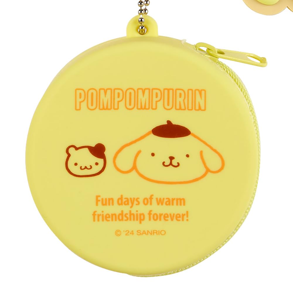 Sanrio Silicone Mini Case Charm Pompompurin Keychain 6.5x6.5x3cm- Japan Figure Store - #1 Bring To You The Best Japanese Goods