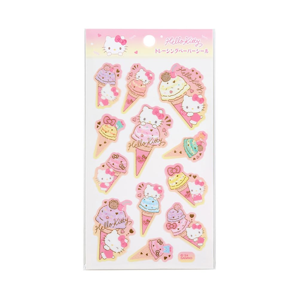 Sanrio Hello Kitty Ice Party Tracing Paper Stickers 326313- Japan Figure Store - #1 Bring To You The Best Japanese Goods
