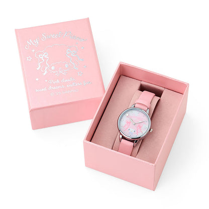 Sanrio Dreamy My Sweet Piano Watch with Metal Frame and Faux Leather Strap