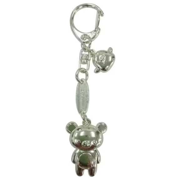 San-X Rilakkuma Cast Keychain Rk-016 Silver 3cm by Ushikubo Kogeisha- Japan Figure Store - #1 Bring To You The Best Japanese Goods