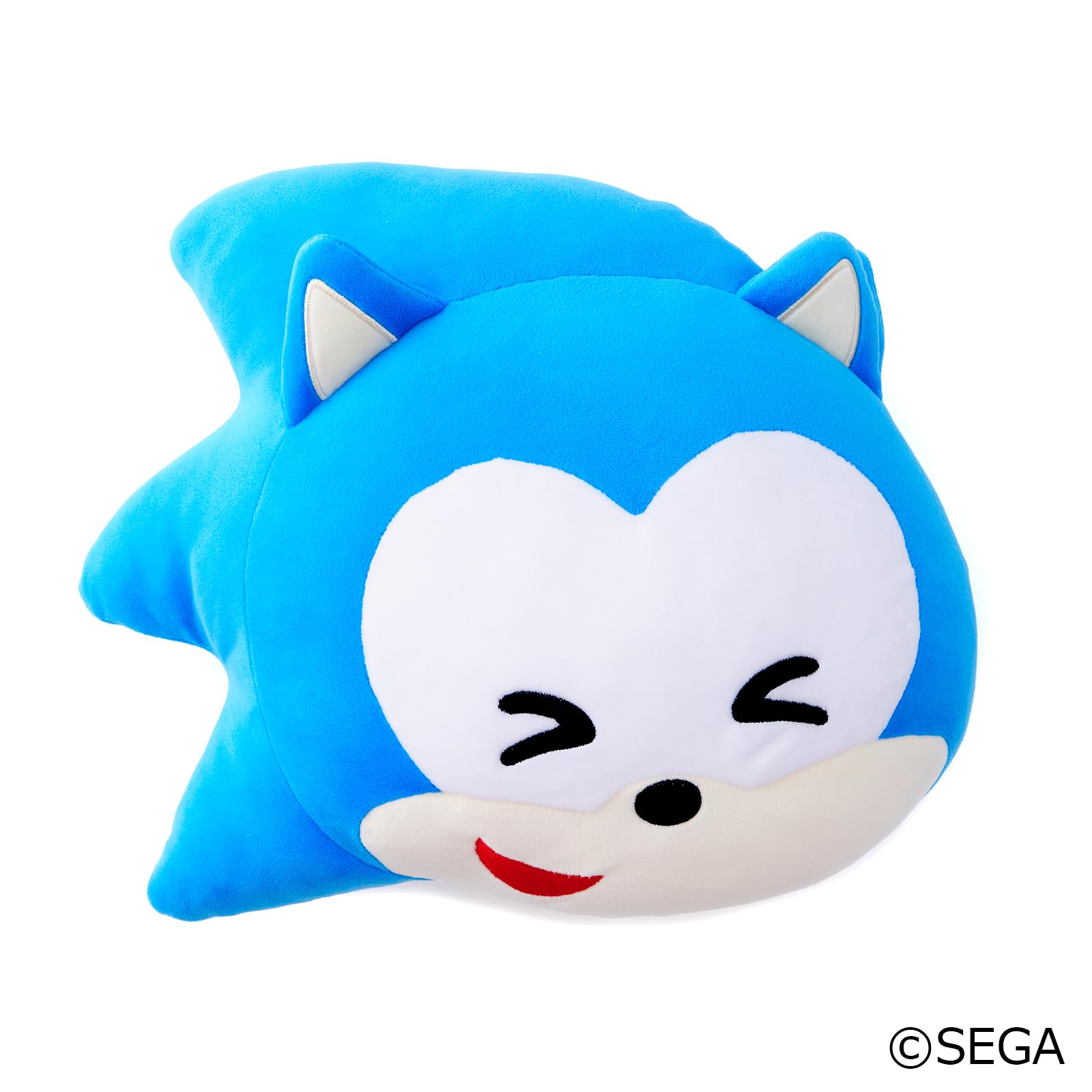 Sega Toys Sonic and Friends Face Cushion - Cozy Sonic Plush Pillow