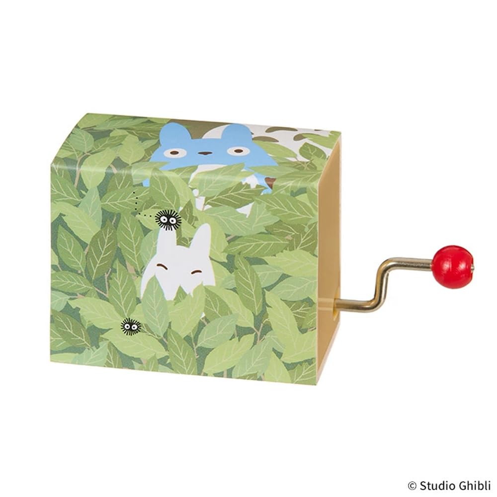Sekiguchi My Neighbor Totoro Hand-Wound Music Box with Totoro Leaf Design