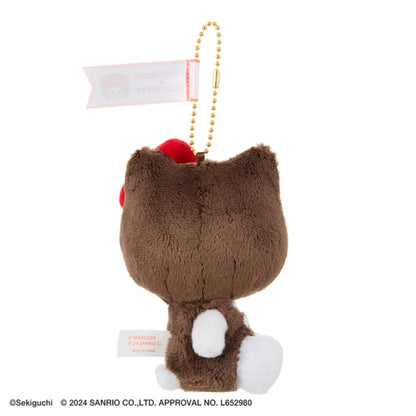 Sekiguchi Monchhichi Plush Kitty Large Face Keychain - Cute & Soft Accessory