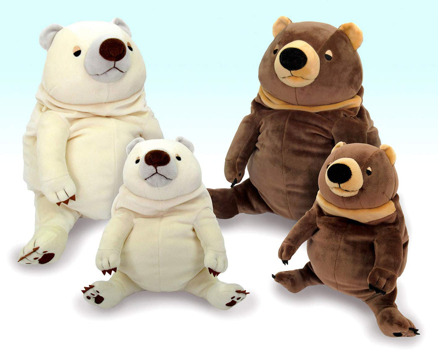 Shinada Global Mochi Bear Brown Medium 14x14x22cm Stuffed Animal MOKW-0230B- Japan Figure Store - #1 Bring To You The Best Japanese Goods