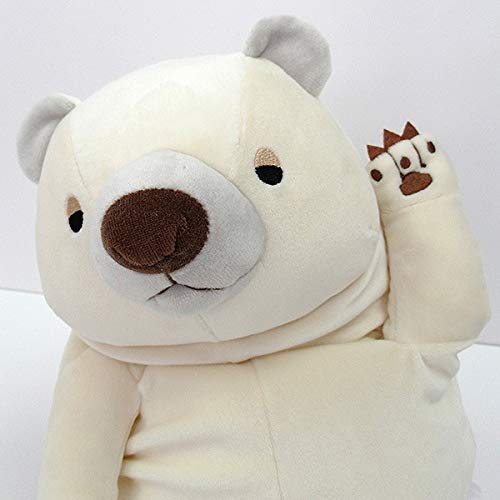 Shinada Global Medium-Sized Mochi Series White Bear Stuffed Toy 14x14x22cm- Japan Figure Store - #1 Bring To You The Best Japanese Goods