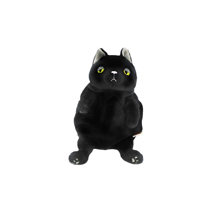 Shinada Global Mochi Neko Black Small Plush Cat 10x10x17 cm - Mone-0168B- Japan Figure Store - #1 Bring To You The Best Japanese Goods