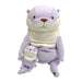 Shinada Global Mochi Series Mini Otter Plush Toy Lavender 7x5x14cm- Japan Figure Store - #1 Bring To You The Best Japanese Goods