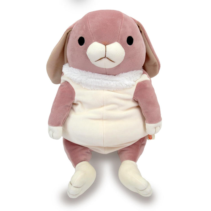 Shinada Global Large Mochi Rabbit Lop Ear Pink Stuffed Animal 22x22x30 cm Mous-0350Rpk- Japan Figure Store - #1 Bring To You The Best Japanese Goods