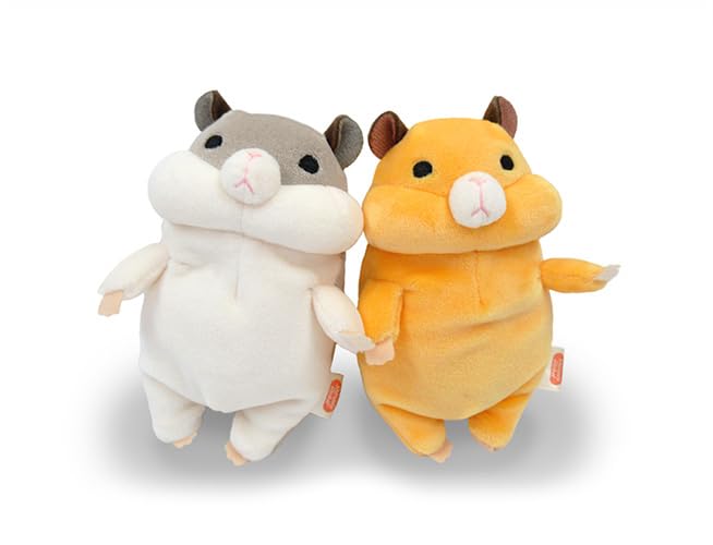 Shinada Global Mochihamu Mini Gray Stuffed Hamster Animal 7x5x14cm- Japan Figure Store - #1 Bring To You The Best Japanese Goods