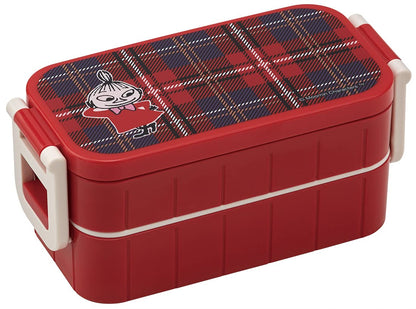 Skater Little My Check 2-Tier 600ml Bento Lunch Box Made in Japan Moomin- Japan Figure Store - #1 Bring To You The Best Japanese Goods
