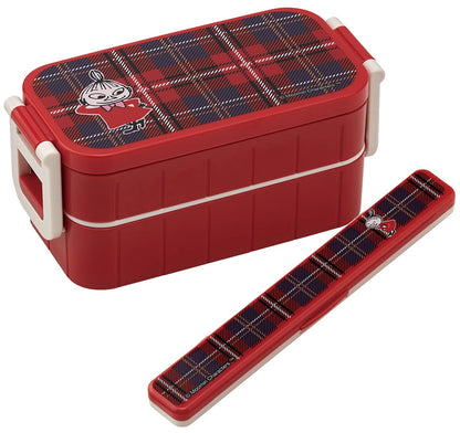 Skater Little My Check 2-Tier 600ml Bento Lunch Box Made in Japan Moomin- Japan Figure Store - #1 Bring To You The Best Japanese Goods