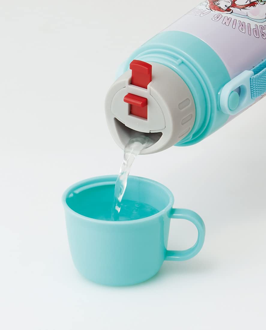 Skater Disney Princess 600ml Stainless Steel 2Way Water Bottle with Cup- Japan Figure Store - #1 Bring To You The Best Japanese Goods