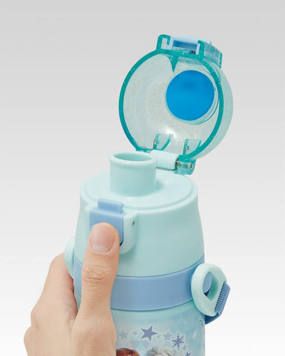 Skater Disney Frozen Stainless Steel 2-Way Kids Water Bottle with Cup 430ml for Girls- Japan Figure Store - #1 Bring To You The Best Japanese Goods