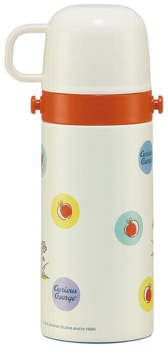 Skater Curious George 2-Way Kids Water Bottle Stainless Steel 350ml with Straw- Japan Figure Store - #1 Bring To You The Best Japanese Goods