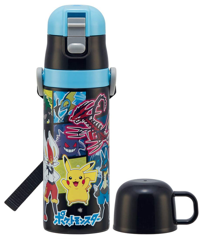 Skater Pokemon 21 Pocket Monsters 2-Way Stainless Steel Children's Water Bottle 430ml- Japan Figure Store - #1 Bring To You The Best Japanese Goods