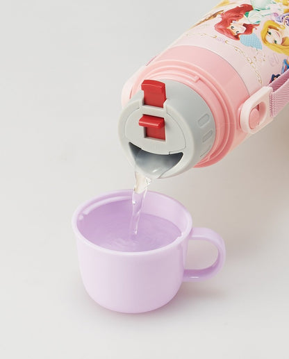 Skater Disney Princess 600ml 2-Way Stainless Steel Water Bottle and Cup- Japan Figure Store - #1 Bring To You The Best Japanese Goods