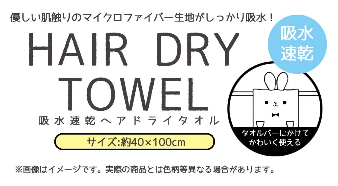 Skater Disney Winnie The Pooh Quick-Dry Absorbent Hair Towel 40x100cm - TOH1-A- Japan Figure Store - #1 Bring To You The Best Japanese Goods