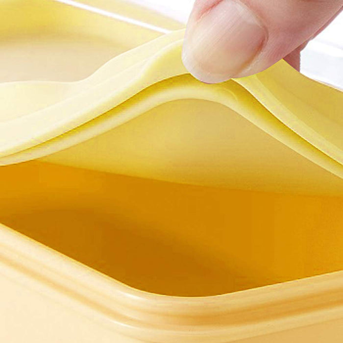 Skater Retro French Yellow Ag+ Antibacterial 2-Tier Slim Bento Box 630ml Made in Japan- Japan Figure Store - #1 Bring To You The Best Japanese Goods