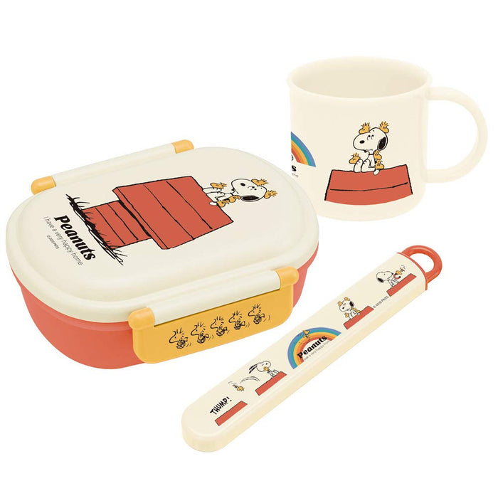 Skater Kids Bento Box 360ml - Snoopy Retro Design Made in Japan Ag+ Antibacterial- Japan Figure Store - #1 Bring To You The Best Japanese Goods