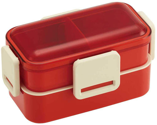 Skater Retro French Orange Red 2-Tier Lunch Box 600ml with Ag+ Antibacterial Feature- Japan Figure Store - #1 Bring To You The Best Japanese Goods
