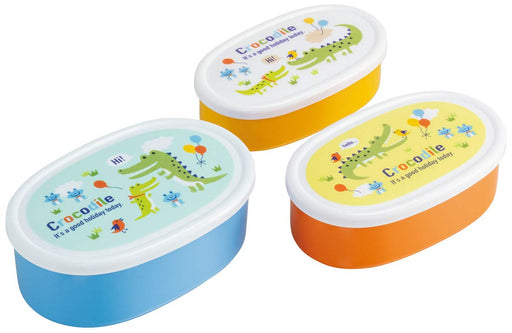 Skater Ag+ Antibacterial Storage Container Set of 3 Crocodile Design Made in Japan- Japan Figure Store - #1 Bring To You The Best Japanese Goods