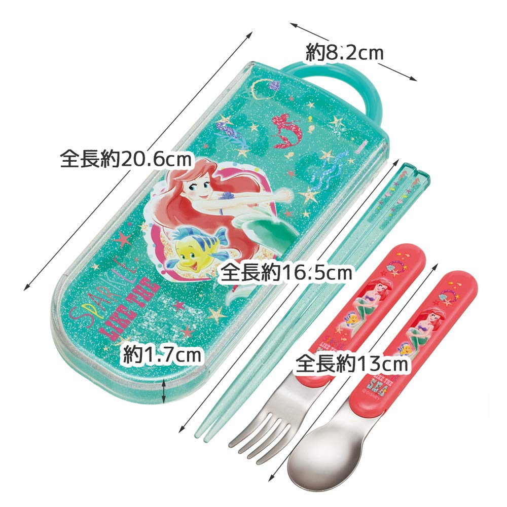 Skater Kids Antibacterial Trio Set - Ariel Chopsticks Spoon Fork - Made in Japan- Japan Figure Store - #1 Bring To You The Best Japanese Goods