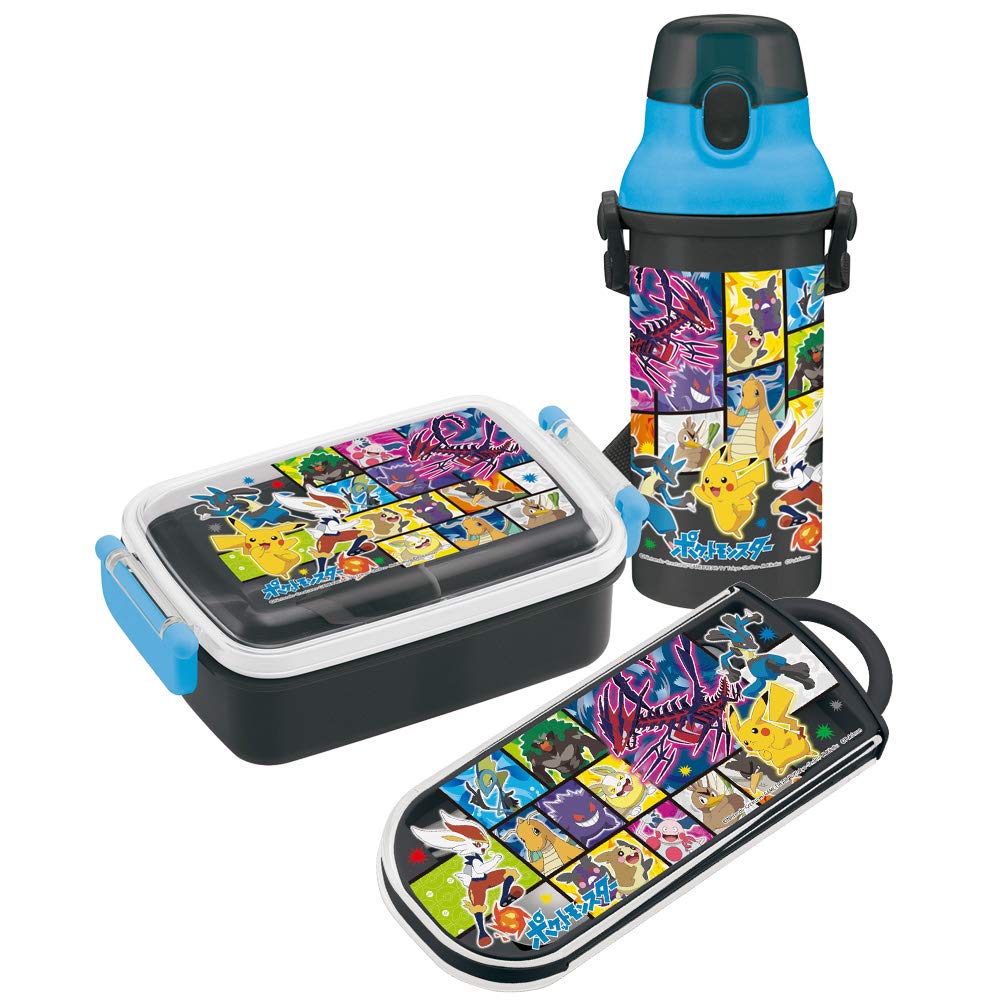 Skater Ag+ Antibacterial Kids Trio Set - Pokemon Pocket Monsters Chopsticks Spoon Fork - Made in Japan- Japan Figure Store - #1 Bring To You The Best Japanese Goods