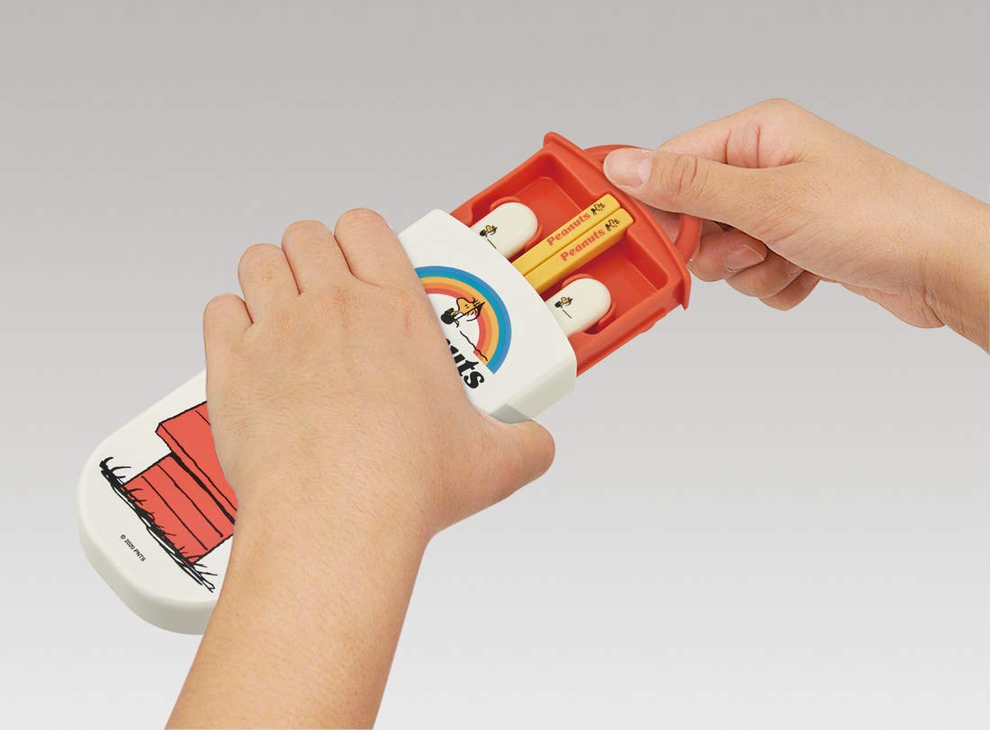 Skater Kids Antibacterial Trio Set - Chopsticks Spoon Fork Snoopy Peanuts Made in Japan- Japan Figure Store - #1 Bring To You The Best Japanese Goods