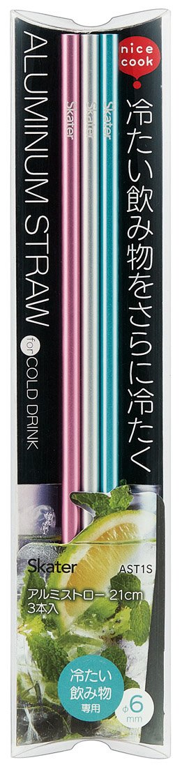 Skater 3-Pack Aluminum Straw Muddler 21cm 6mm - Basic Collection- Japan Figure Store - #1 Bring To You The Best Japanese Goods