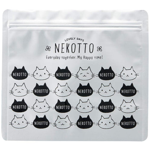 Skater Nekotto Aluminum Zipper Storage Bags 19x17cm 5 Piece Set- Japan Figure Store - #1 Bring To You The Best Japanese Goods