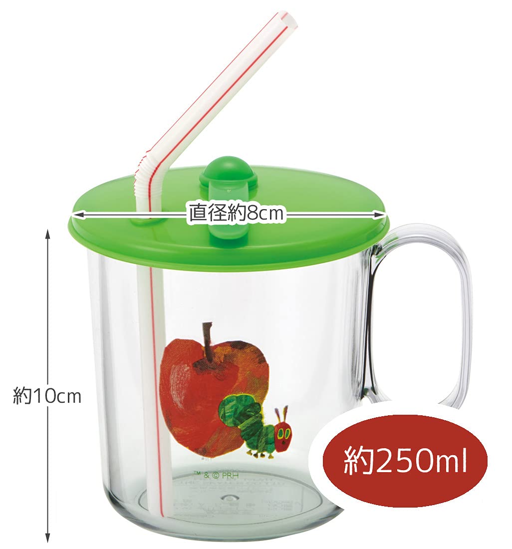 Skater Antibacterial Ag+ Hungry Caterpillar Cap Straw Cup Made in Japan Skj6Ag-A- Japan Figure Store - #1 Bring To You The Best Japanese Goods