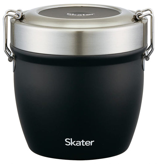 Skater 550Ml Black Stainless Steel Insulated Lunch Box in Rice Bowl Shape- Japan Figure Store - #1 Bring To You The Best Japanese Goods