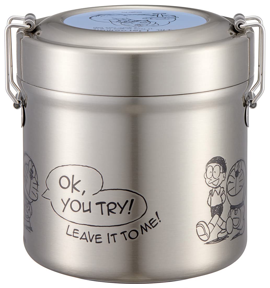 Skater Insulated 600Ml Stainless Steel Lunch Box Rice Bowl Type I'M Doraemon Antibacterial - STLB1AG-A- Japan Figure Store - #1 Bring To You The Best Japanese Goods