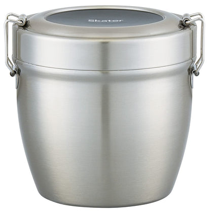 Skater 800ml Silver Antibacterial Stainless Steel Insulated Lunch Box - Rice Bowl Stlbd8Ag-A- Japan Figure Store - #1 Bring To You The Best Japanese Goods
