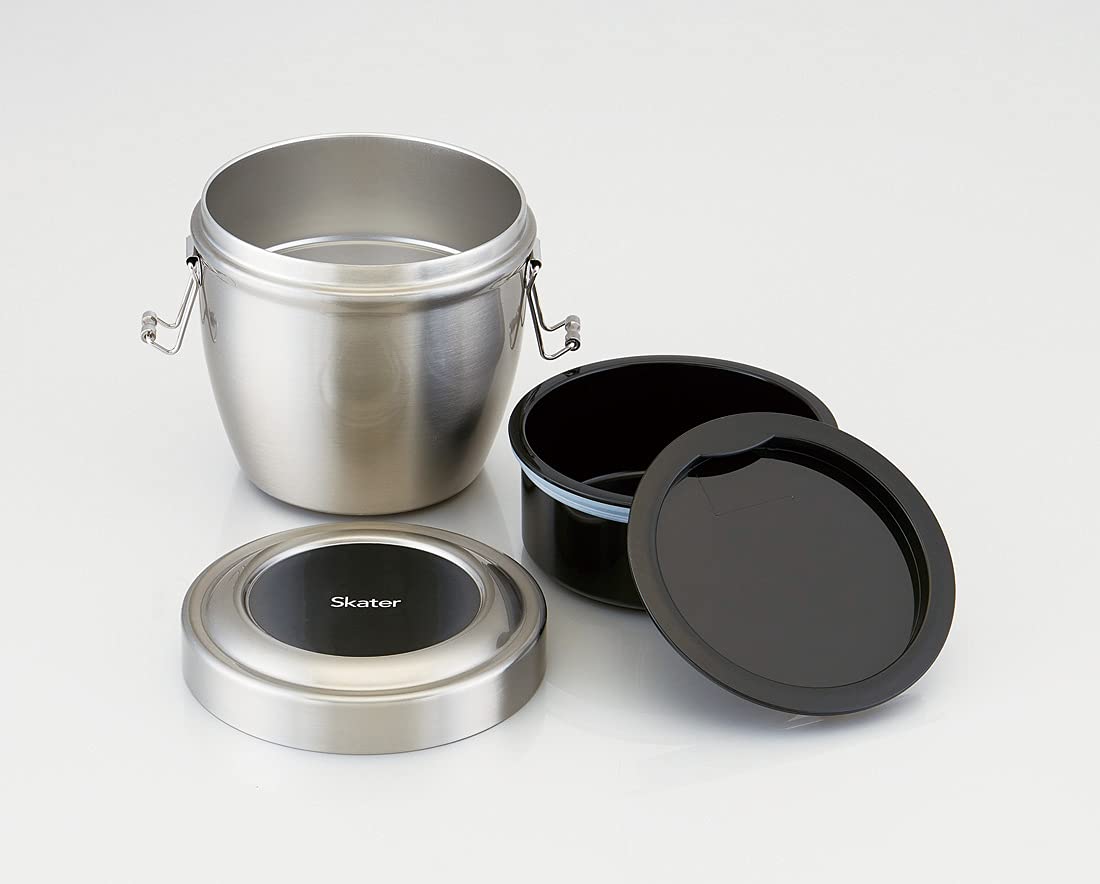 Skater 800ml Silver Antibacterial Stainless Steel Insulated Lunch Box - Rice Bowl Stlbd8Ag-A- Japan Figure Store - #1 Bring To You The Best Japanese Goods