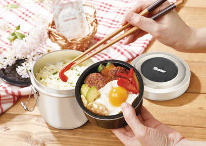 Skater 800ml Silver Antibacterial Stainless Steel Insulated Lunch Box - Rice Bowl Stlbd8Ag-A- Japan Figure Store - #1 Bring To You The Best Japanese Goods