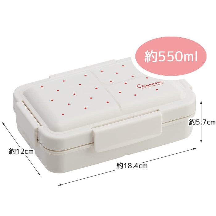 Skater 550ml Antibacterial Lunch Box with 4-point Lock Gasket in Casmin Ivory for Women- Japan Figure Store - #1 Bring To You The Best Japanese Goods