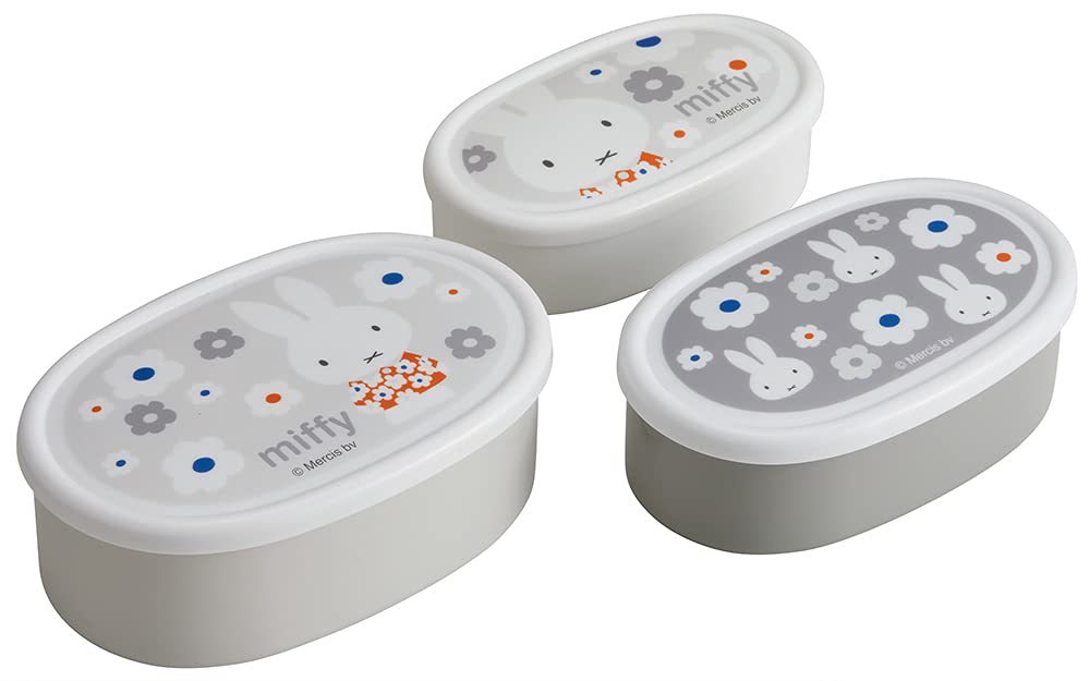 Skater Miffy Monotone Antibacterial Lunch Box Storage Set of 3 Made in Japan- Japan Figure Store - #1 Bring To You The Best Japanese Goods